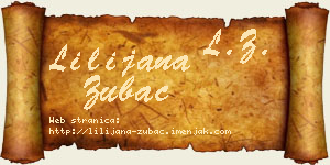 Lilijana Zubac vizit kartica